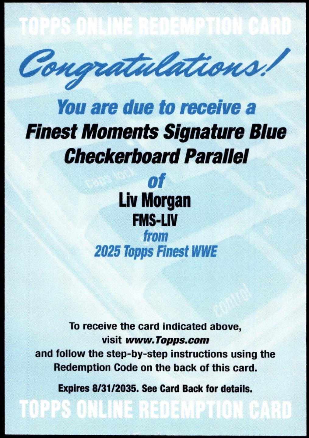 Liv Morgan [Blue Checkerboard Refractor] #FMS-LIV
