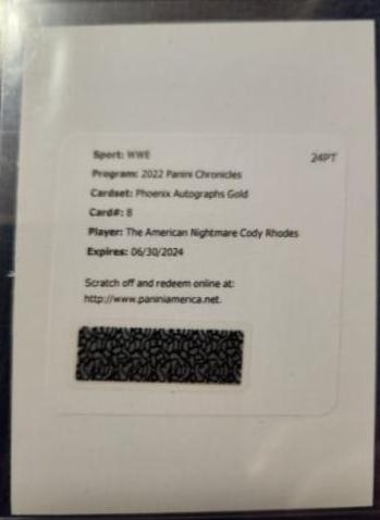 The American Nightmare Cody Rhodes [Gold] #PA-CRD
