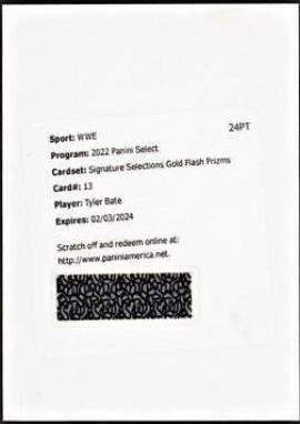 Tyler Bate [Gold Flash Prizm] #SN-TBT