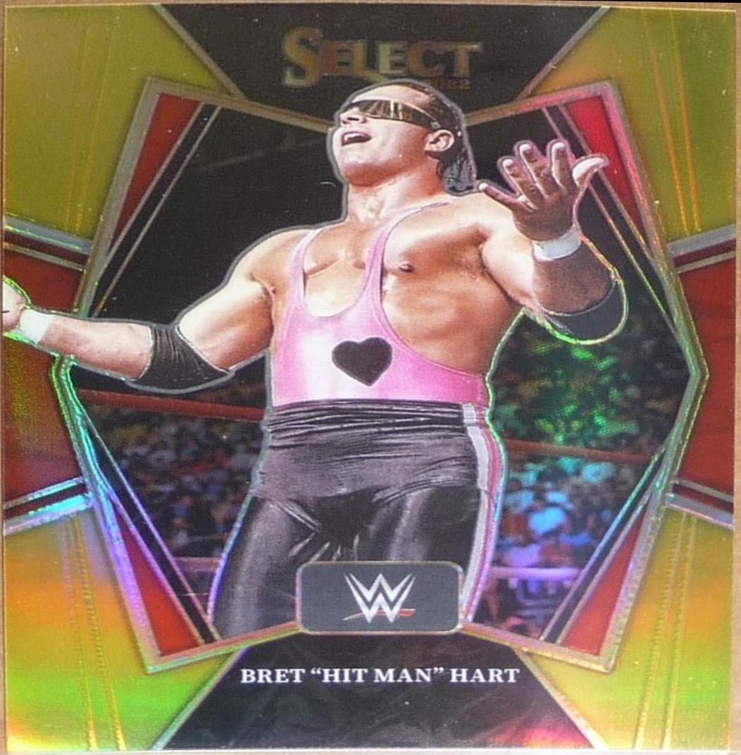 Bret 'Hit Man' Hart [Gold Prizm] #129