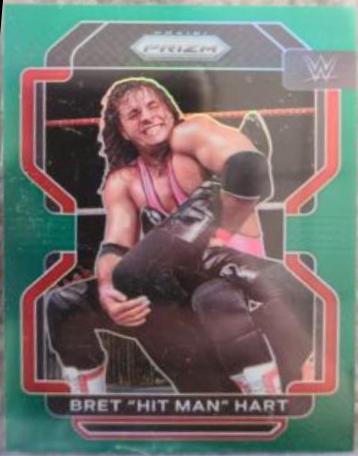 Bret 'Hit Man' Hart [Green Prizm] #224