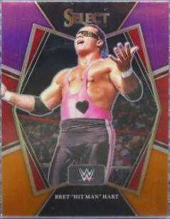 Bret 'Hit Man' Hart [Purple & Orange Prizm] #129