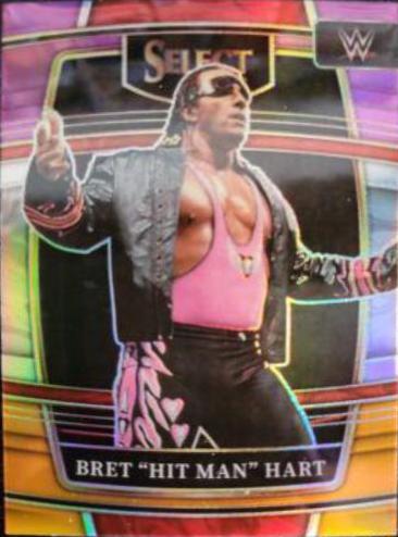 Bret 'Hit Man' Hart [Purple & Orange Prizm] #85