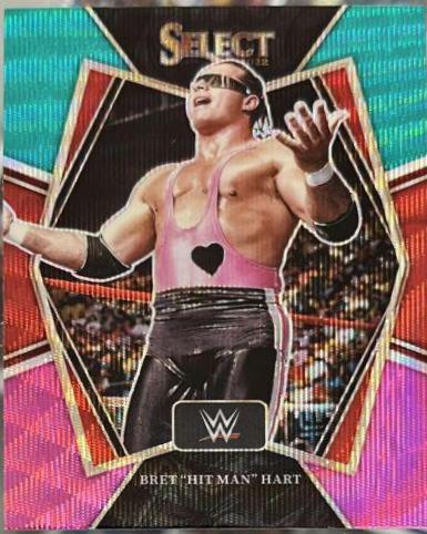 Bret 'Hit Man' Hart [Tri Color Prizm] #129