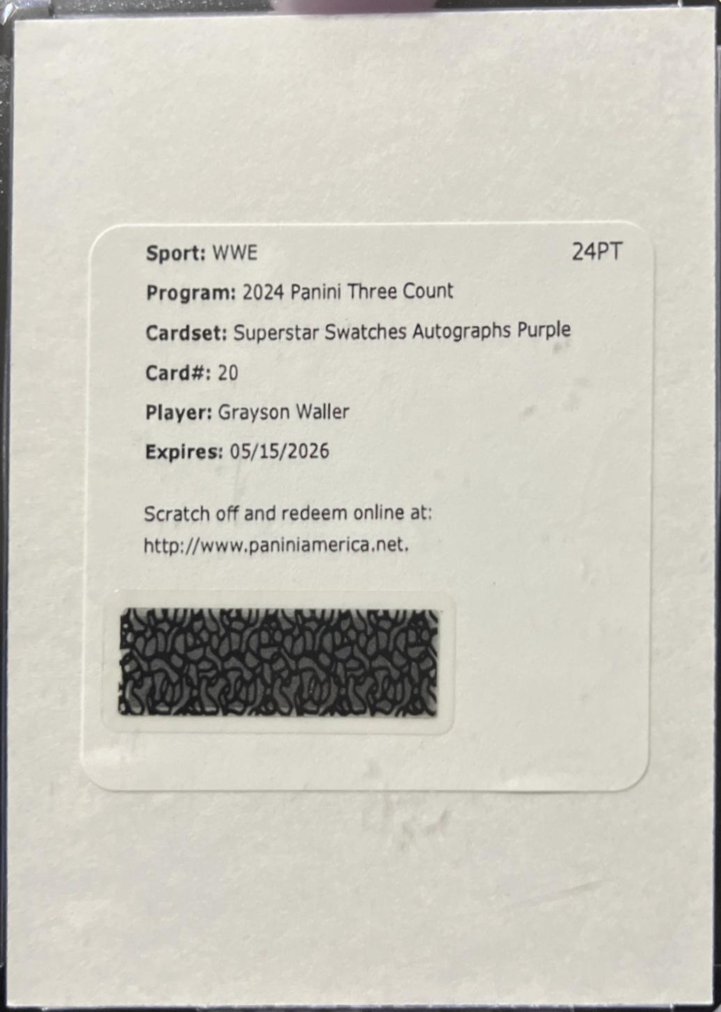 Grayson Waller [Purple] #20