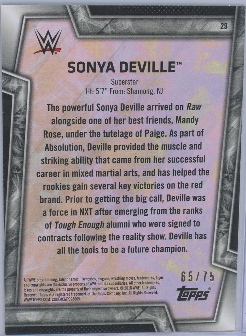 Sonya Deville [Bronze Autograph] #29
