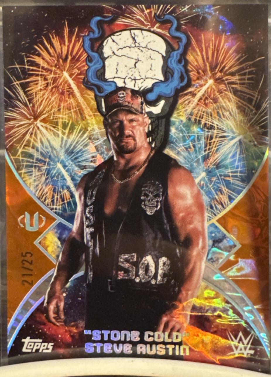 Stone Cold Steve Austin [Orange Warp] #NMS-18