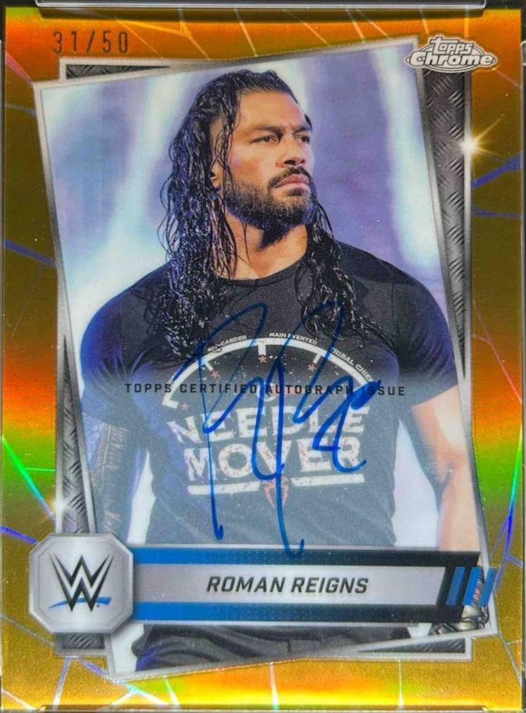 Roman Reigns [Autograph Gold Refractor] #3