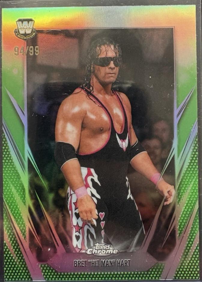 Bret Hit Man Hart [Green Refractor] #30