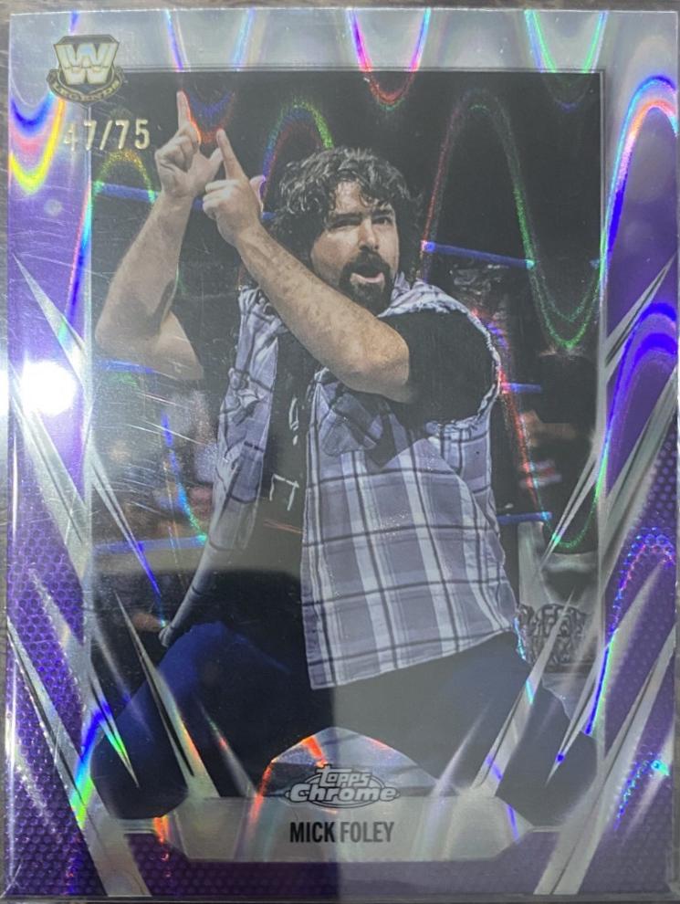 Mick Foley [Purple Refractor] #135