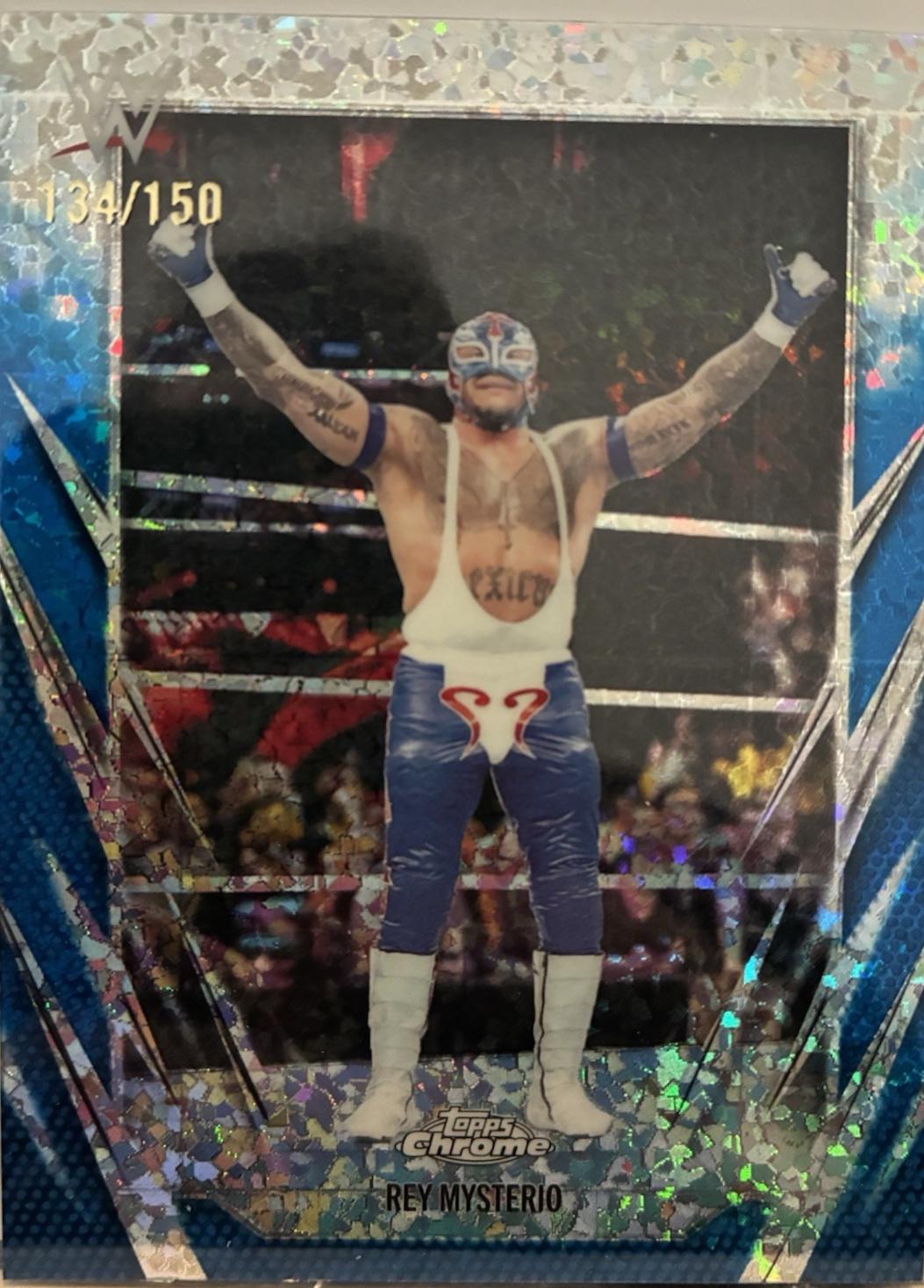 Rey Mysterio [Blue Mini Diamond Refractor] #97