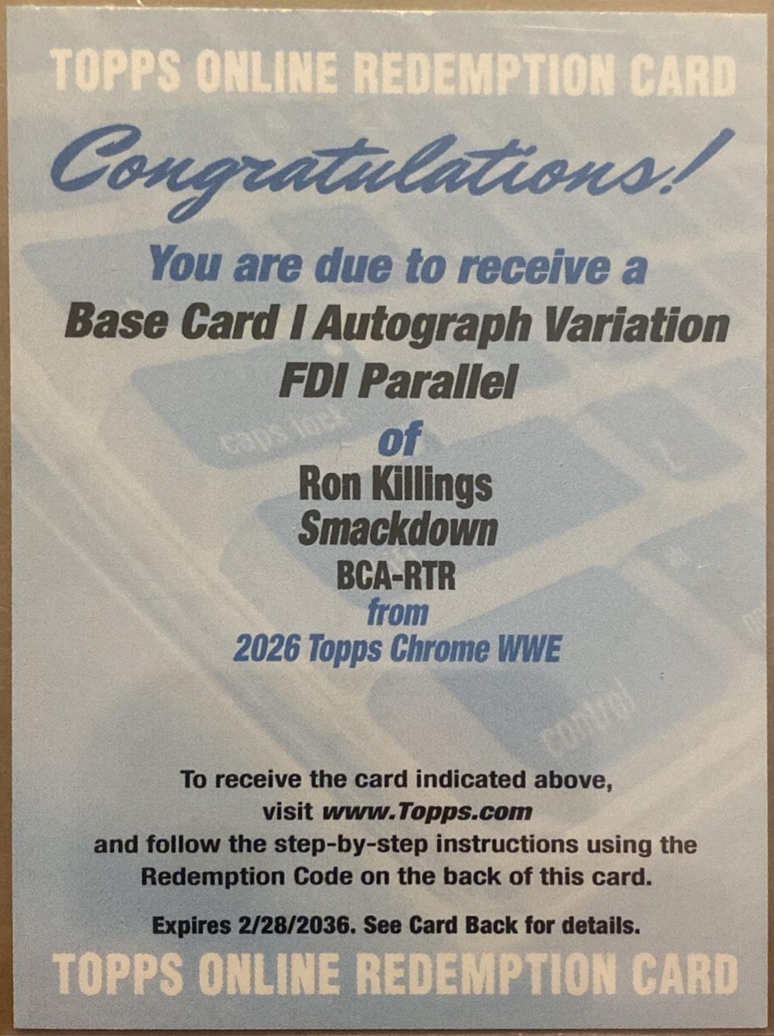 Ron Killings [FDI] #BCA-RTR