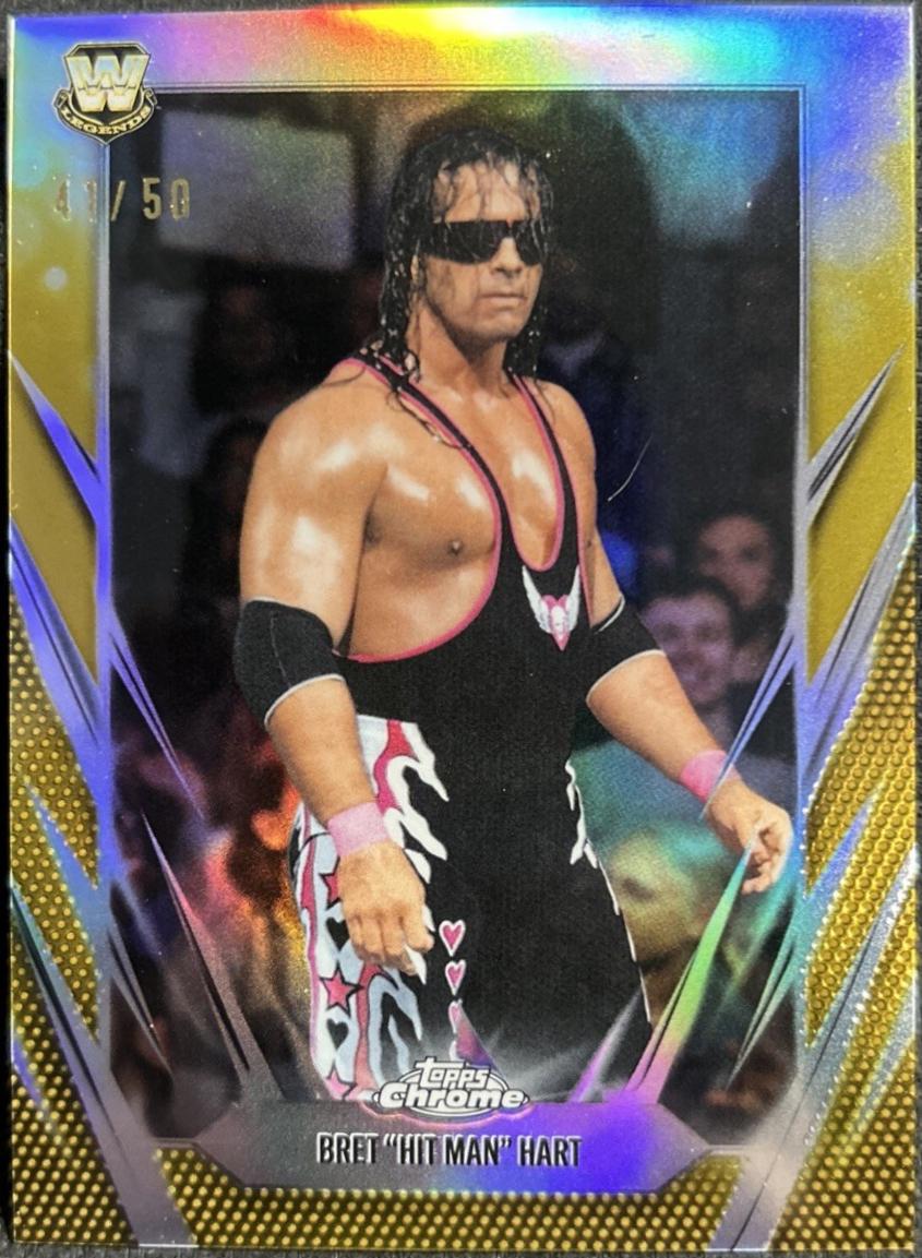 Bret Hit Man Hart [Gold Refractor] #30