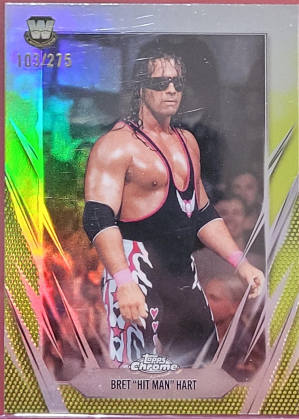 Bret Hit Man Hart [Yellow Refractor] #30