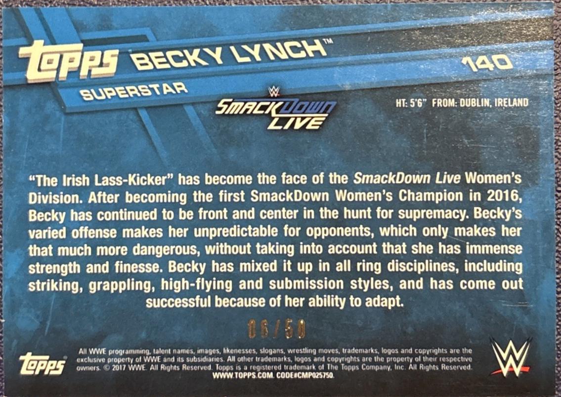 Becky Lynch [Blue Autograph] #140