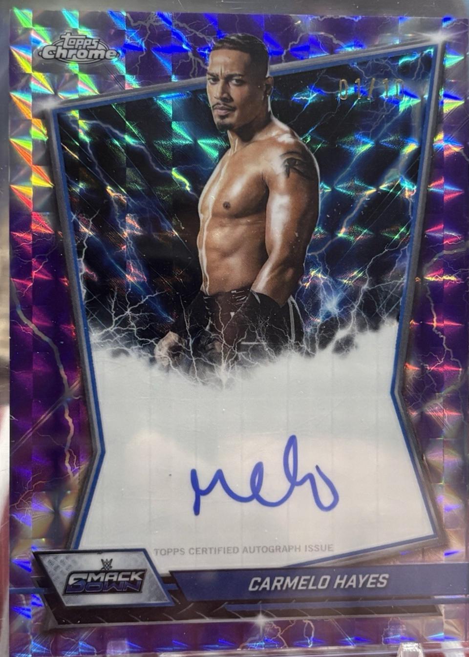 Carmelo Hayes [Purple Geometric Refractor] #BBA-CAR