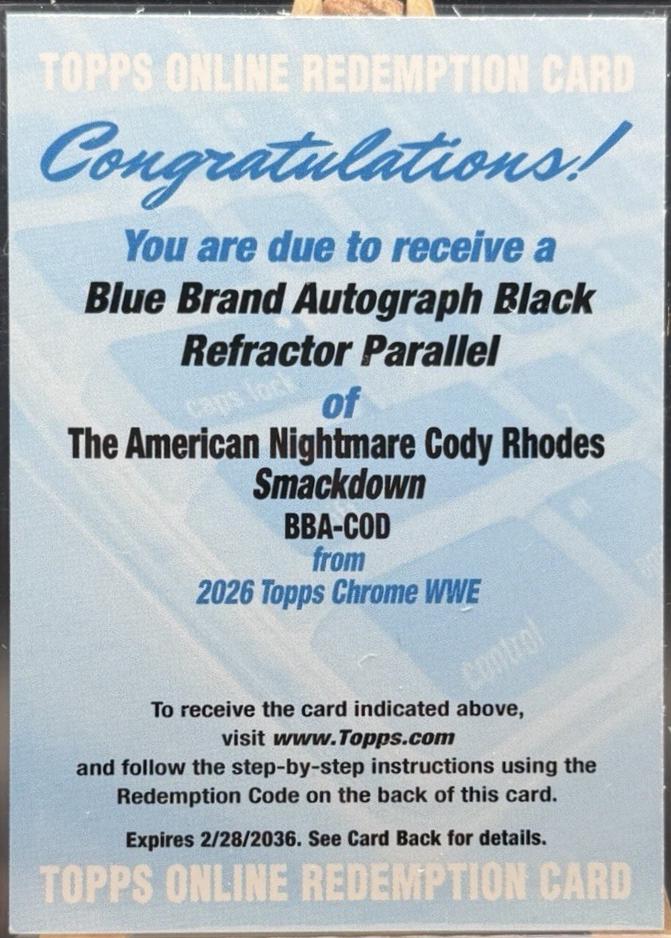 The American Nightmare Cody Rhodes [Black Refractor] #BBA-COD