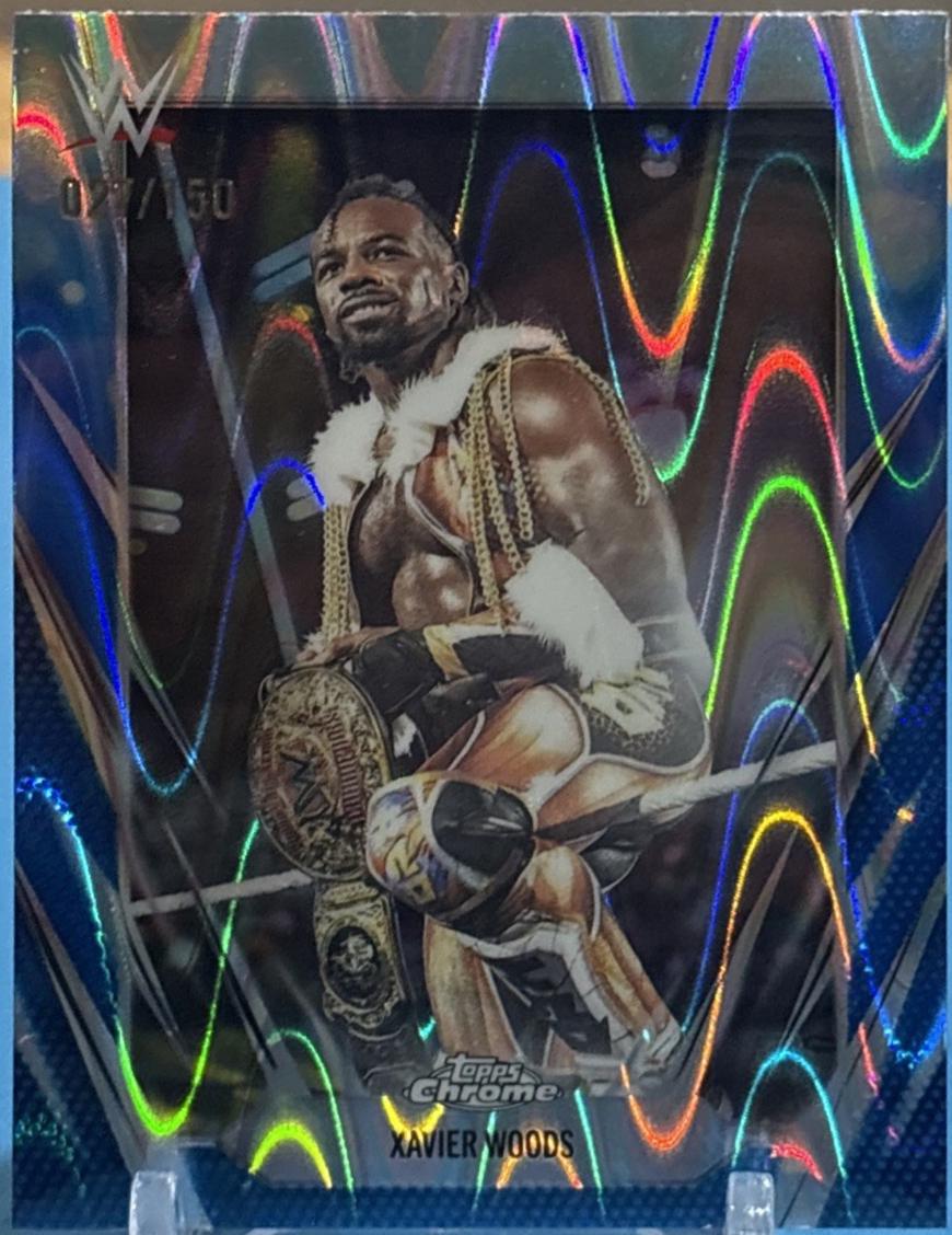 Xavier Woods [Blue RayWave Refractor] #192