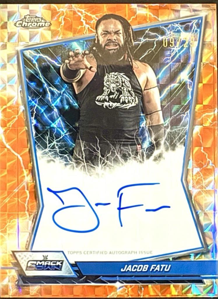Jacob Fatu [Orange Geometric Refractor] #BBA-JAC