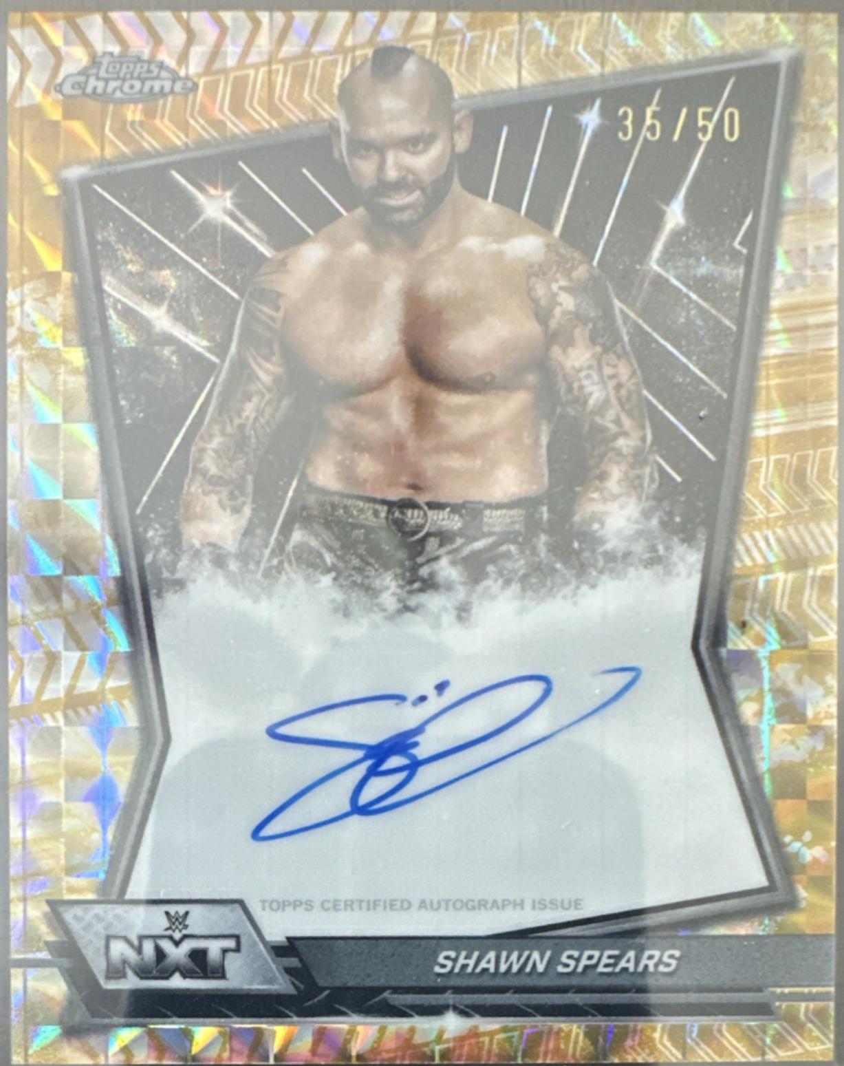 Shawn Spears [Gold Geometric Refractor] #NXT-SHA