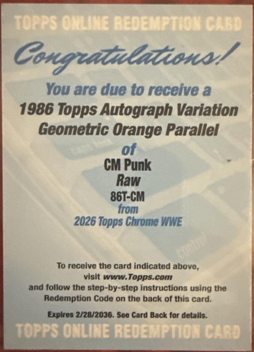 CM Punk [Orange Geometric] #86T-CM