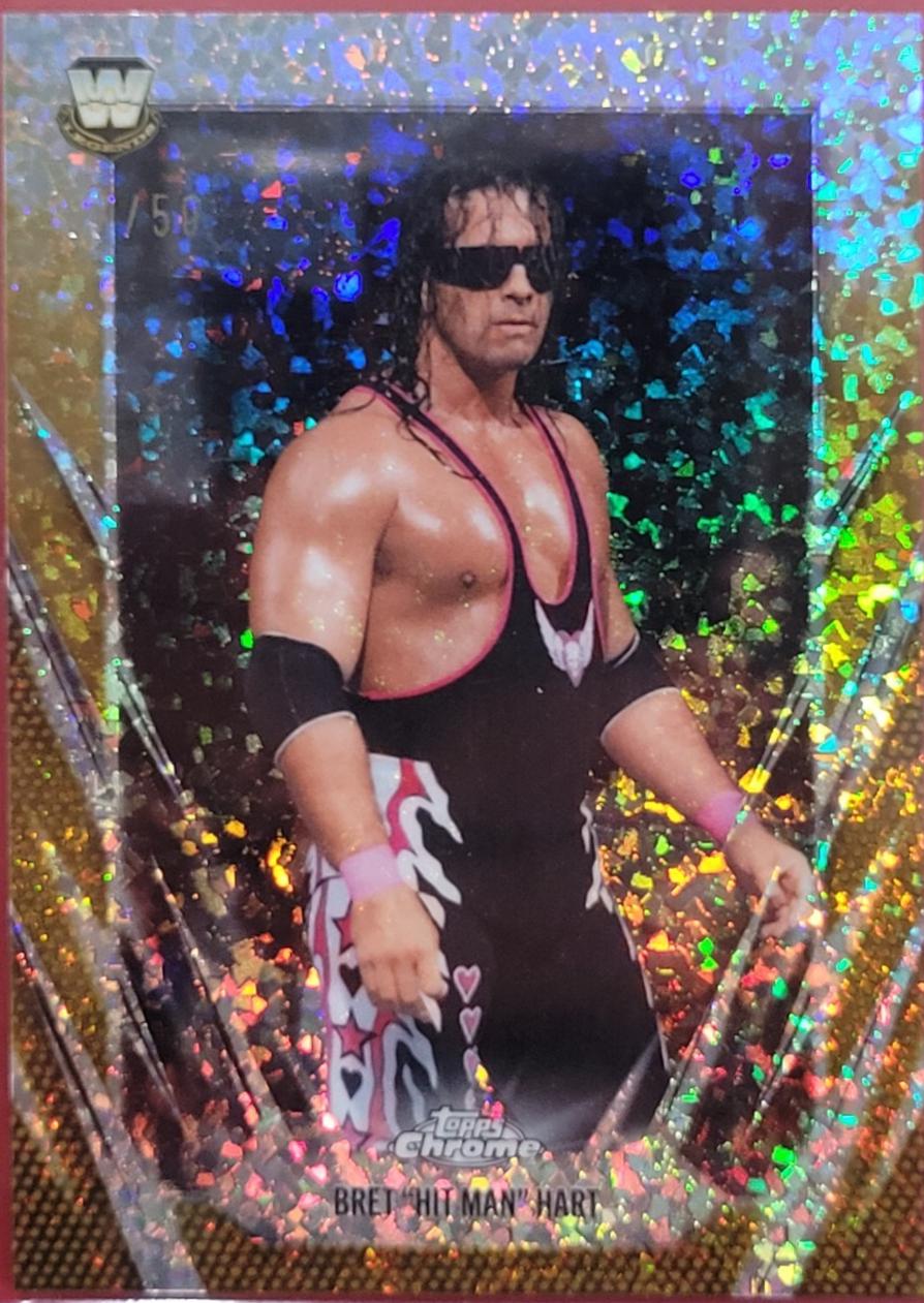 Bret Hit Man Hart [Gold Mini Diamond Refractor] #30