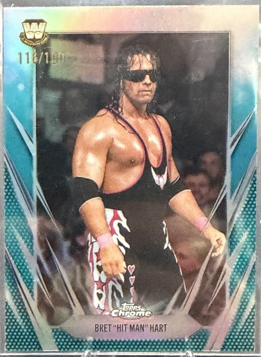 Bret Hit Man Hart [Aqua Refractor] #30