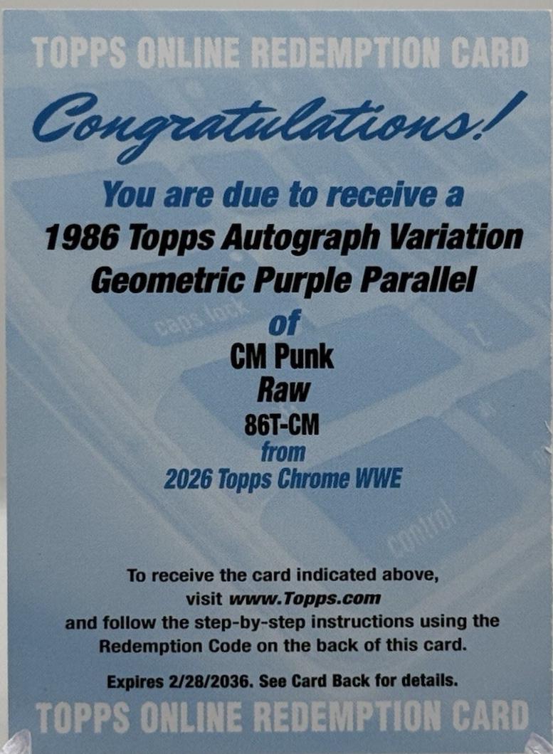 CM Punk [Purple Geometric] #86T-CM