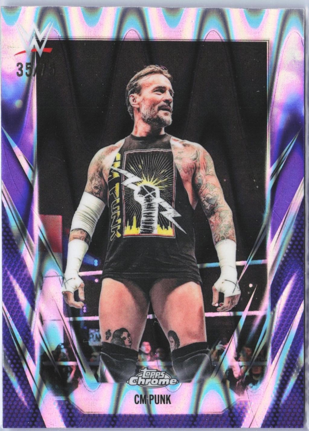 CM Punk [Purple RayWave Refractor] #49