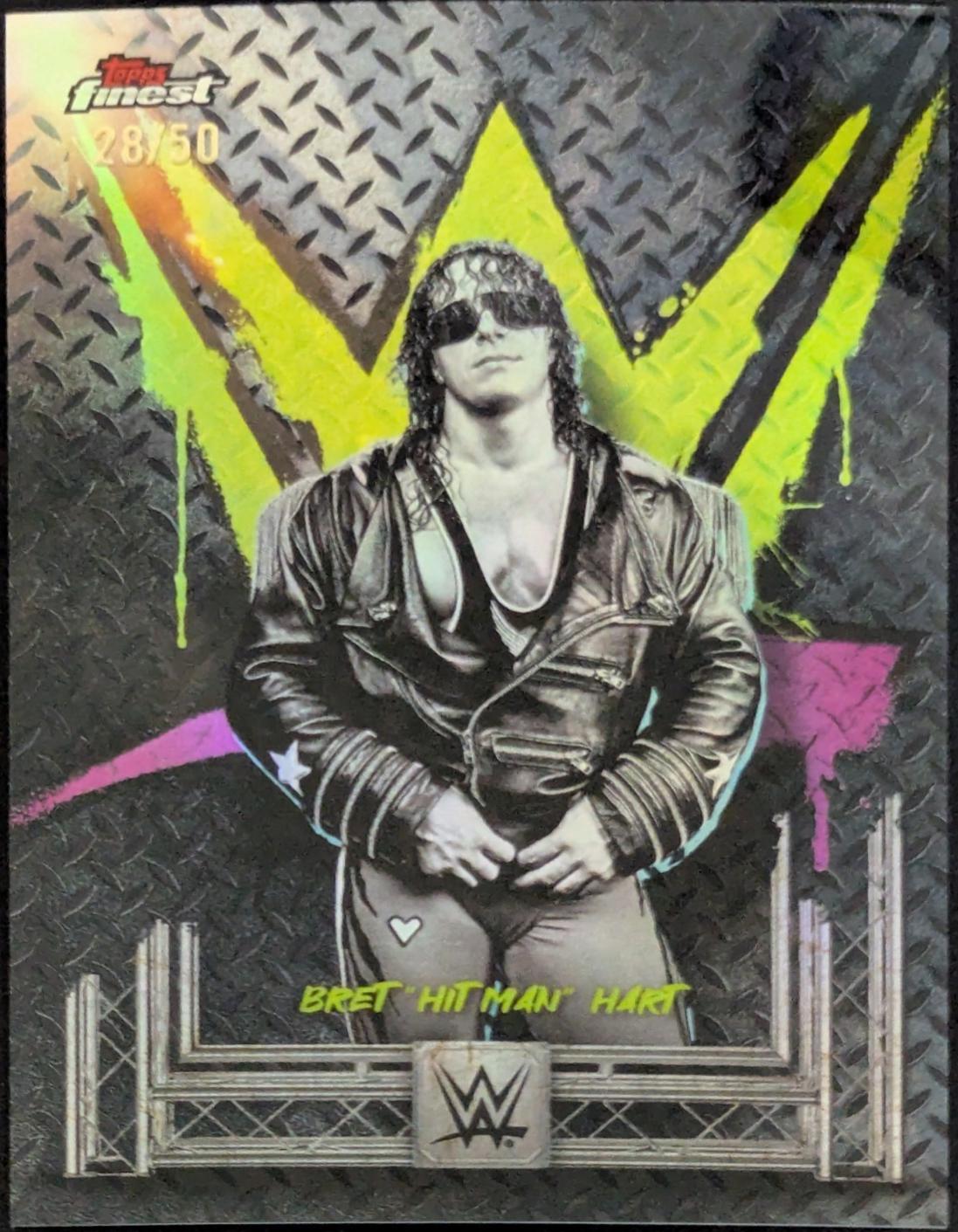 Bret Hit Man Hart [Black Refractor] #5