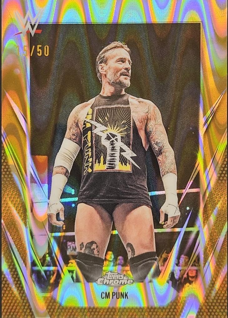 CM Punk [Gold RayWave Refractor] #49