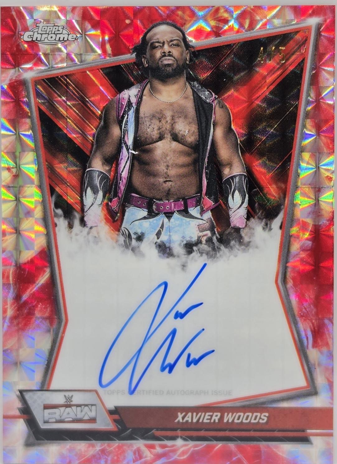 Xavier Woods [Red Geometric Refractor] #RBA-XAV