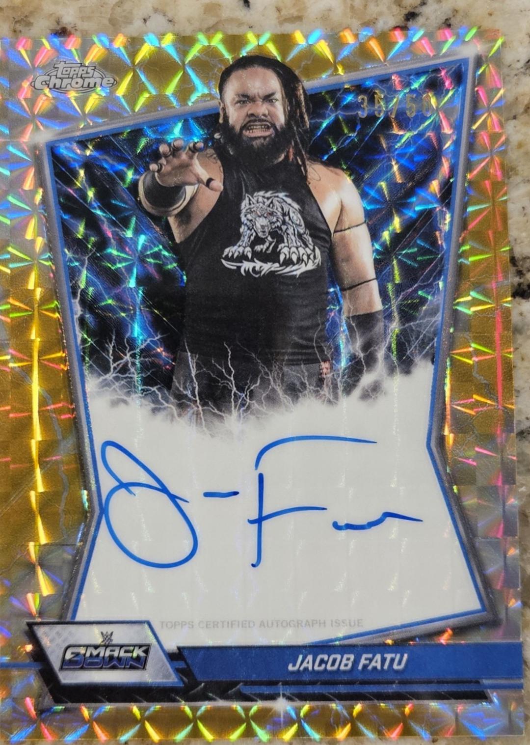 Jacob Fatu [Gold Geometric Refractor] #BBA-JAC