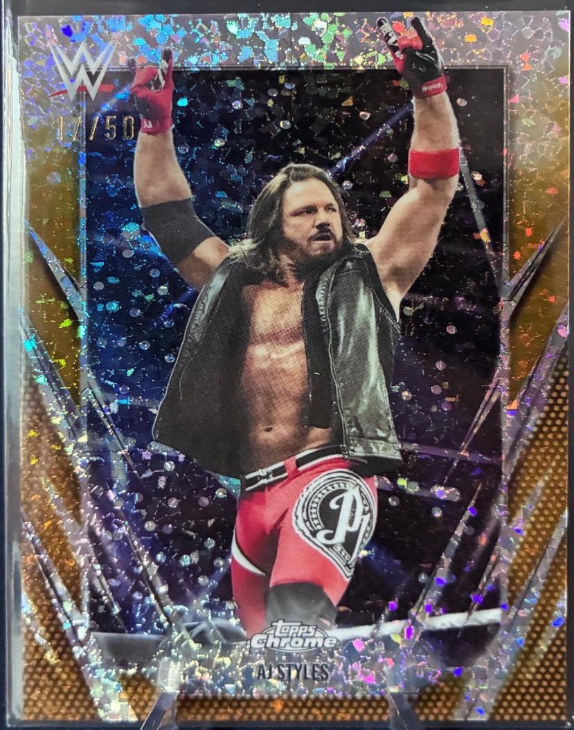 AJ Styles [Gold Mini Diamond Refractor] #47