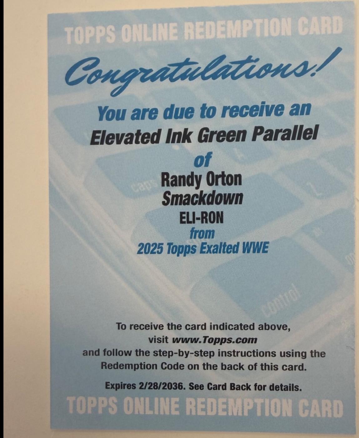 Randy Orton [Green] #ELI-RON
