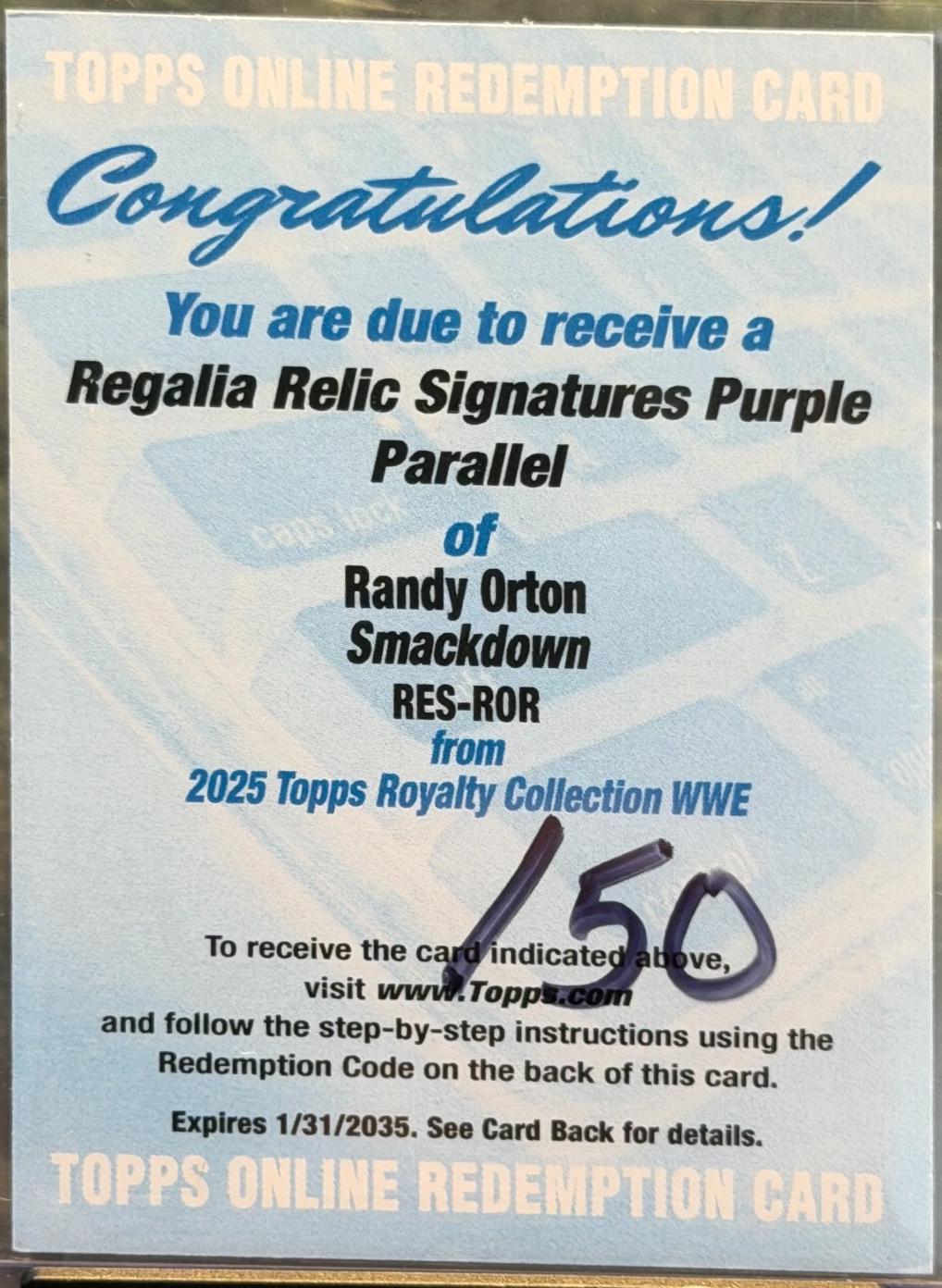 Randy Orton [Purple] #RES-ROR