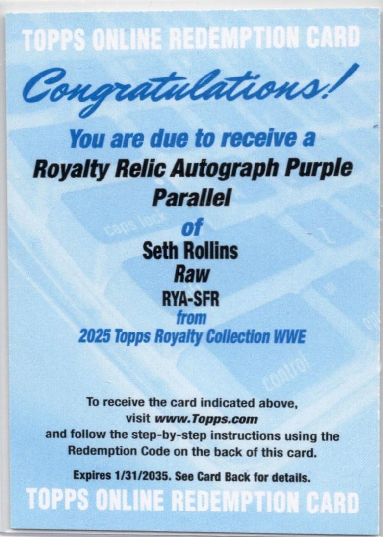 Seth Rollins [Purple] #RYA-SFR
