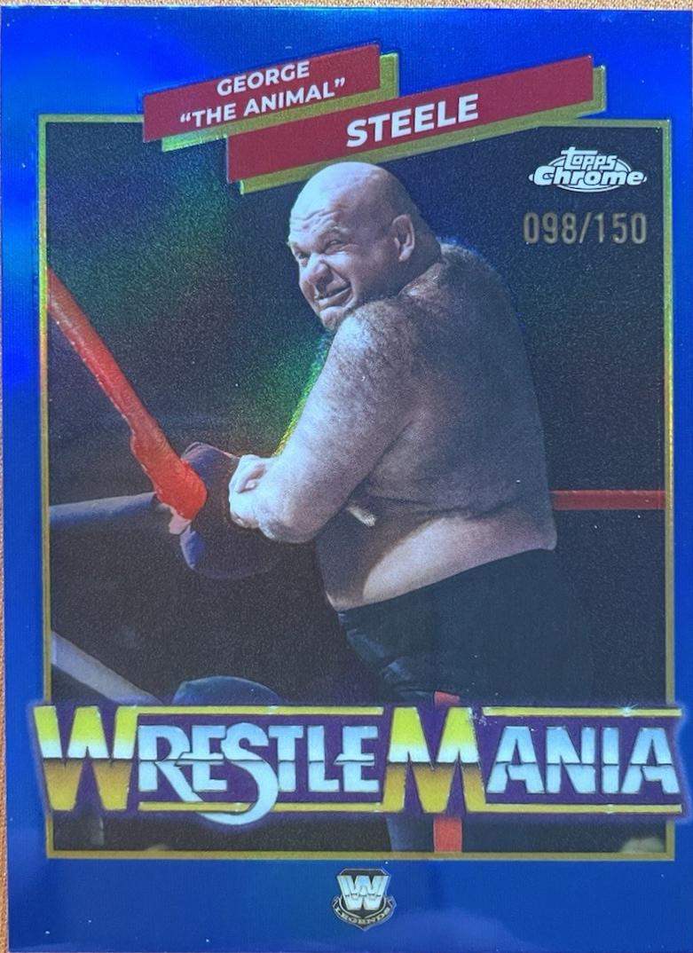 George The Animal Steele [Blue Refractor] #WMR-3