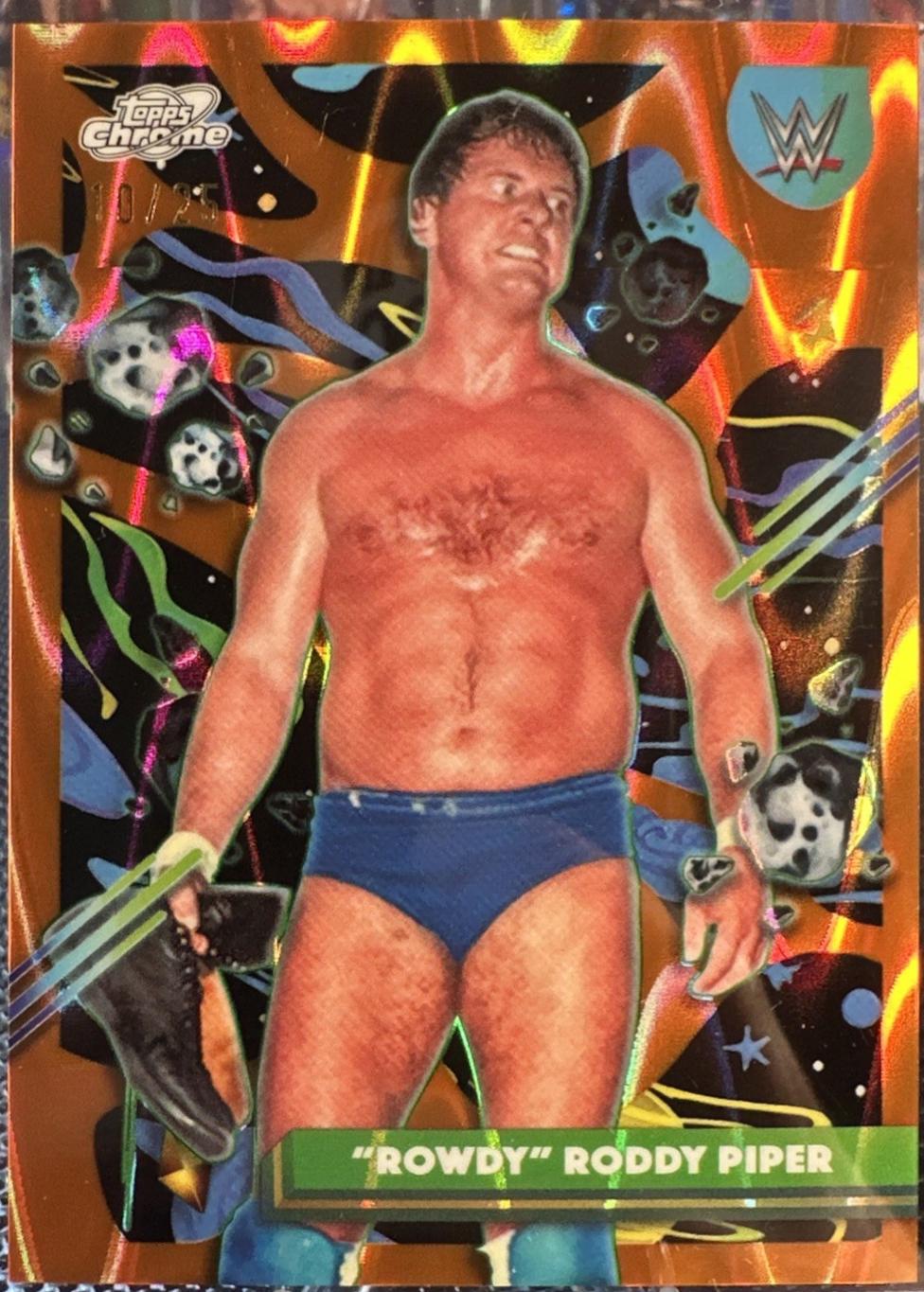 Rowdy Roddy Piper [Orange Galactic Refractor] #9