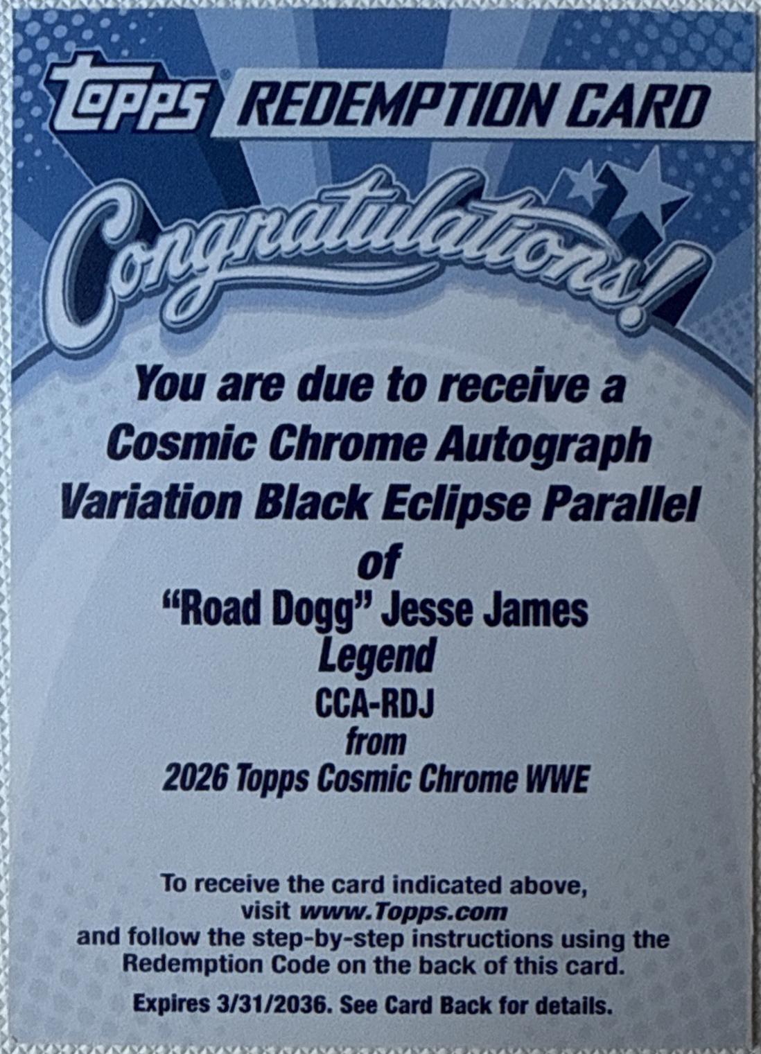 Road Dogg Jesse James [Black Eclipse] #CCA-RDJ