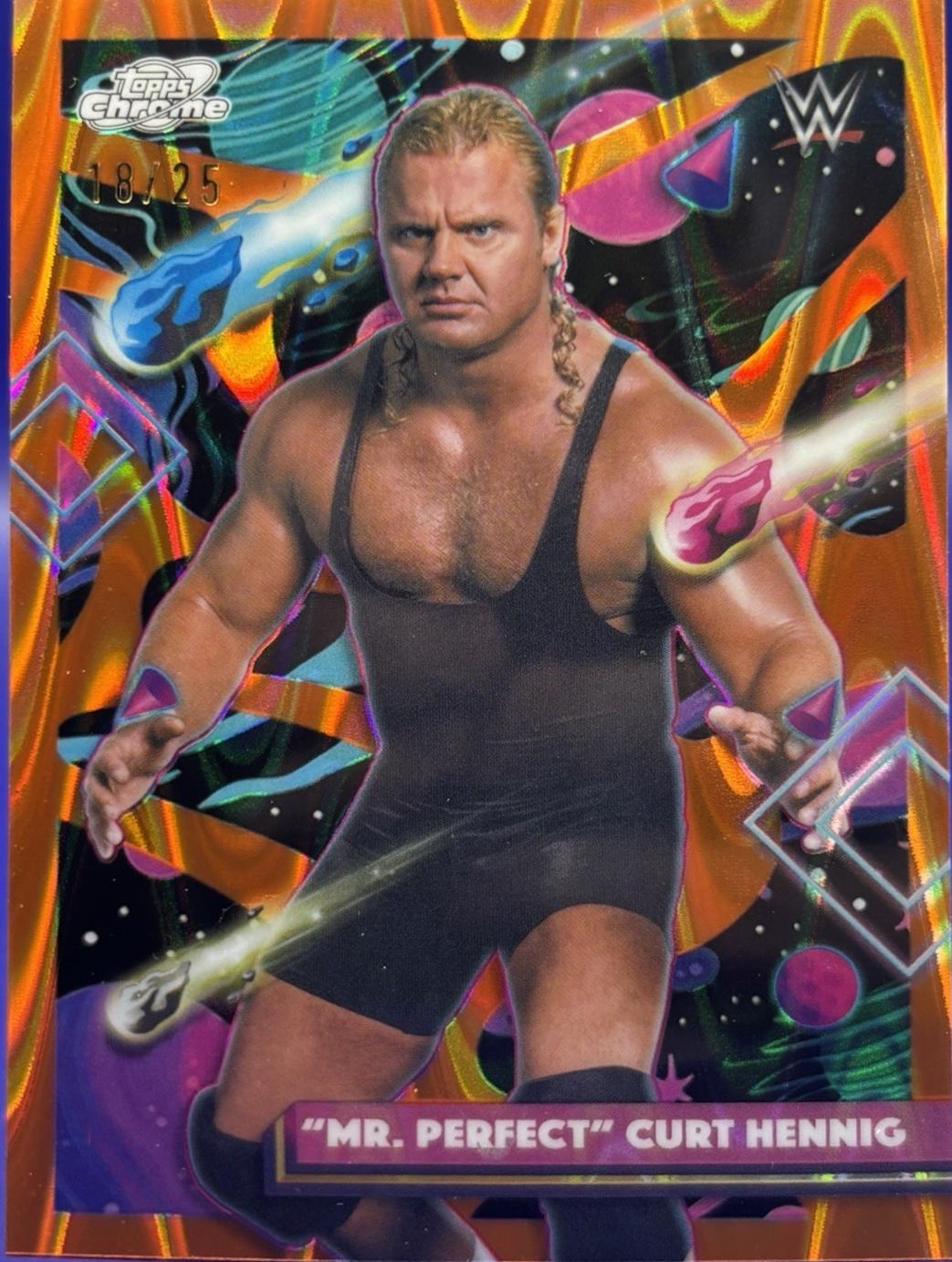 Mr. Perfect Curt Hennig [Orange Galactic Refractor] #103