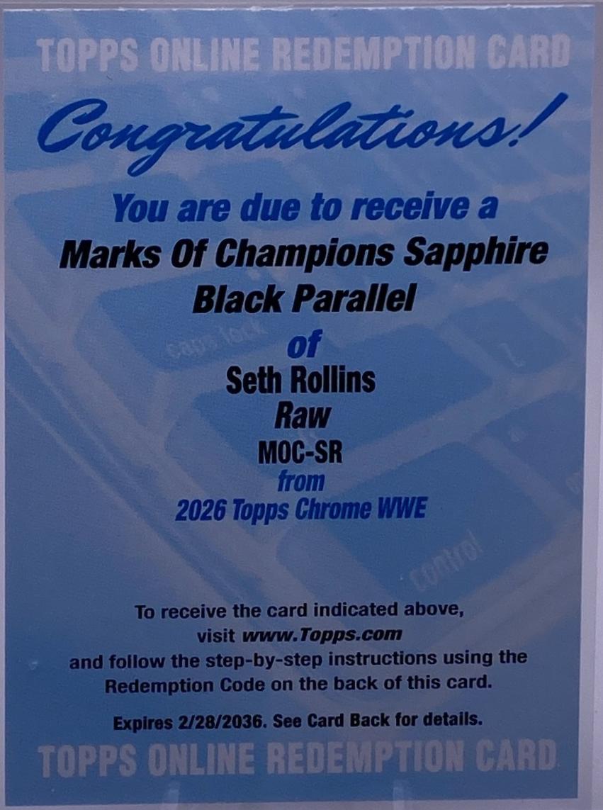 Seth Rollins [Black] #MOC-SR