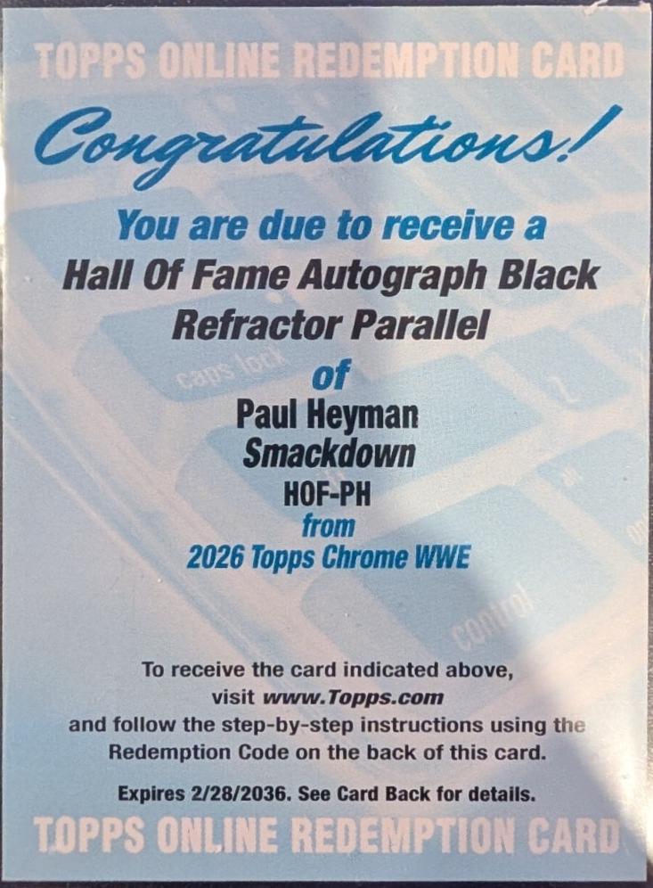 Paul Heyman [Black] #HOF-PH