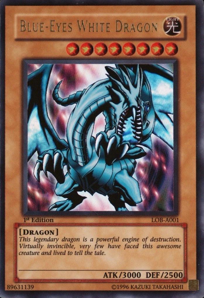Blue-Eyes White Dragon [1st Edition] LOB-A001