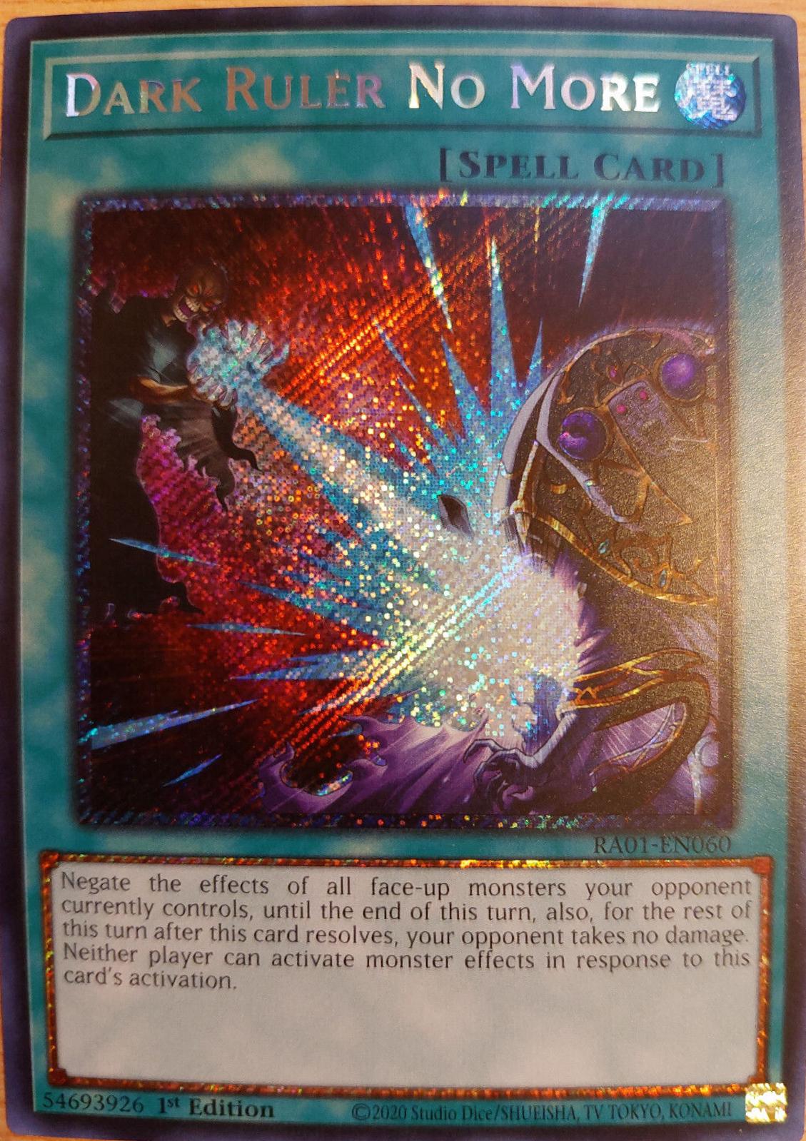 Dark Ruler No More [Platinum Secret Rare] RA01-EN060