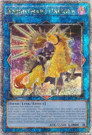 Knightmare Unicorn [Alternate Art Quarter Century Secret Rare] RA01-EN043