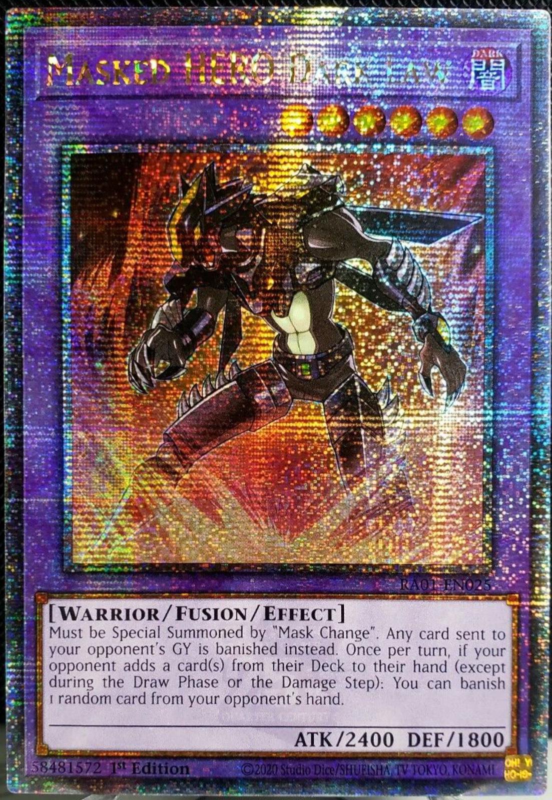 Masked HERO Dark Law [Quarter Century Secret Rare] RA01-EN025