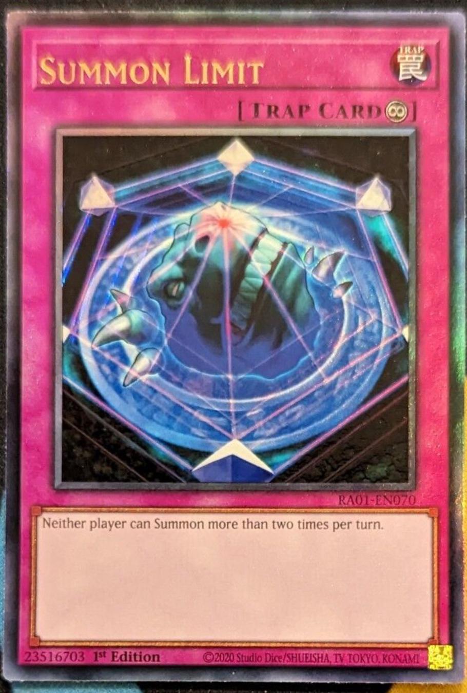 Summon Limit [Ultimate Rare] RA01-EN070