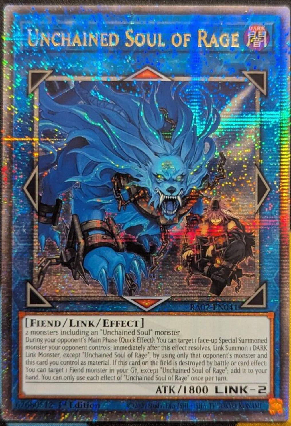 Unchained Soul of Rage [Quarter Century Secret Rare] RA02-EN041