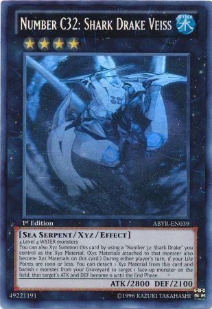 Number C32: Shark Drake Veiss [Ghost Rare 1st Edition] ABYR-EN039